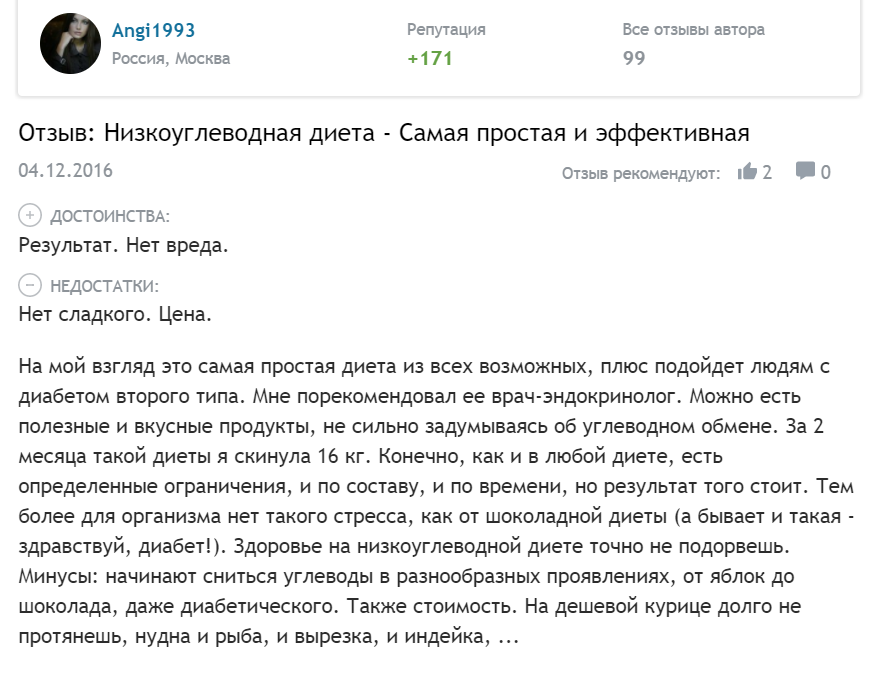 Углеводная диета для похудения. Меню для похудения
